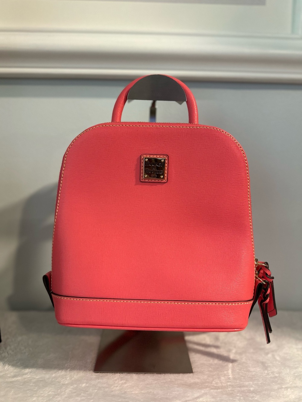 ✨ NWOT Dooney & Bourke Saffiano Small Zip Pod Backpack – Bubblegum Pink ✨
